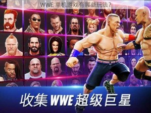 WWE 单机游戏有哪些玩法？