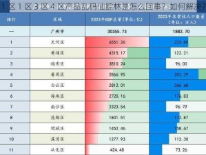 1 区 1 区 3 区 4 区产品乱码仙踪林是怎么回事？如何解决？