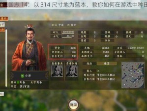 《三国志 14：以 314 尺寸地为蓝本，教你如何在游戏中种田》