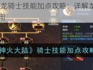 万王之王3D龙骑士技能加点攻略：详解龙骑士技能加点与实战应用