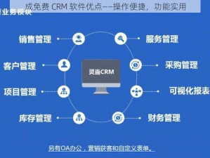 成免费 CRM 软件优点——操作便捷，功能实用