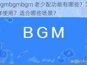 bgmbgmbgm 老少配功能有哪些？怎样使用？适合哪些场景？