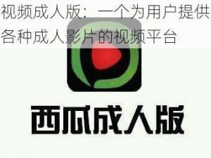 视频成人版：一个为用户提供各种成人影片的视频平台