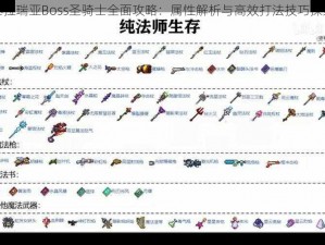 泰拉瑞亚Boss圣骑士全面攻略：属性解析与高效打法技巧探索