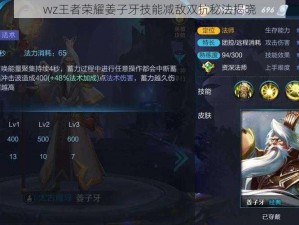 wz王者荣耀姜子牙技能减敌双抗秘法揭晓