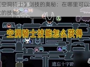 探索《空洞骑士》剑技的奥秘：在哪里可以学习这些强大的技能？