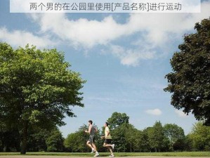 两个男的在公园里使用[产品名称]进行运动