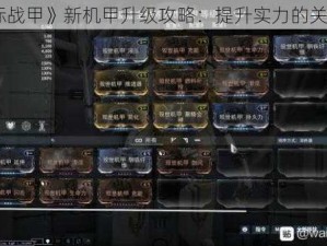 《星际战甲》新机甲升级攻略：提升实力的关键步骤