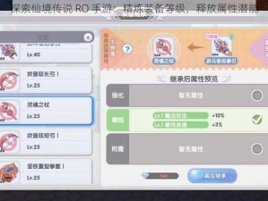 探索仙境传说 RO 手游：精炼装备等级，释放属性潜能