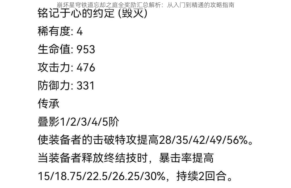 崩坏星穹铁道忘却之庭全奖励汇总解析：从入门到精通的攻略指南