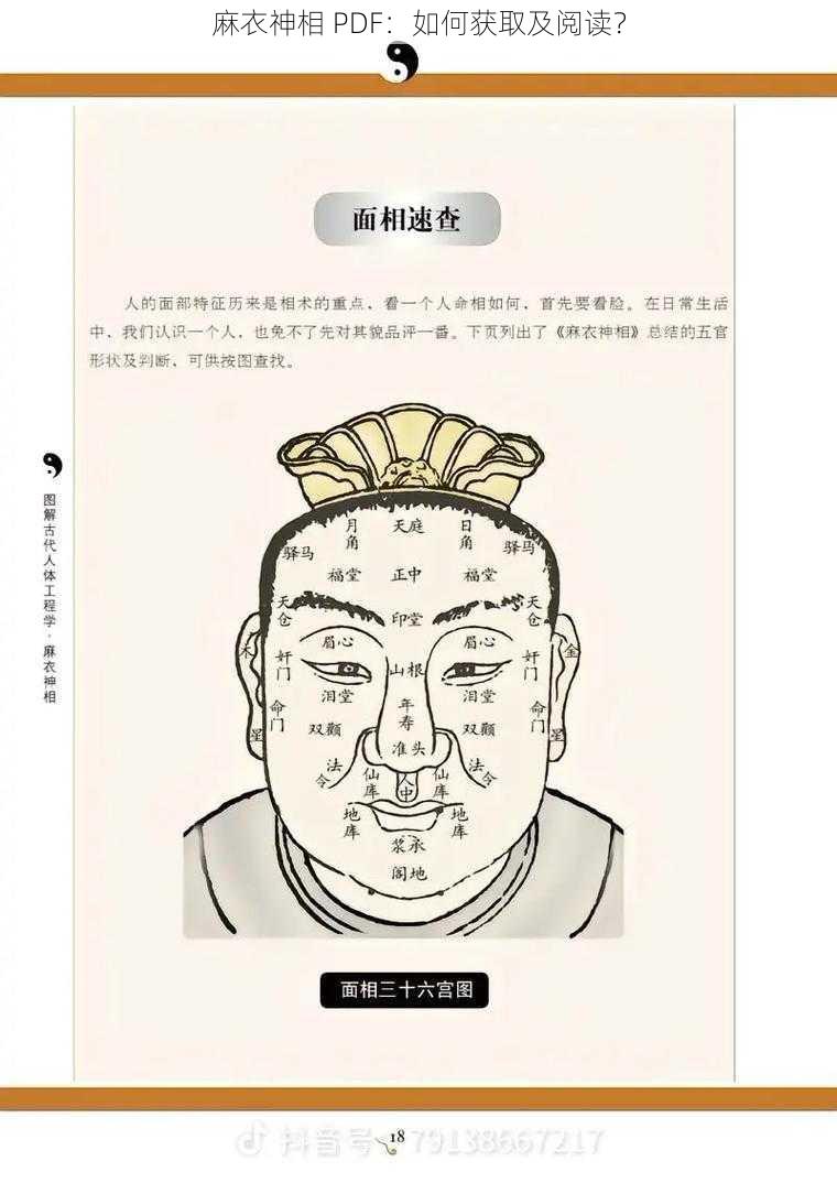 麻衣神相 PDF：如何获取及阅读？