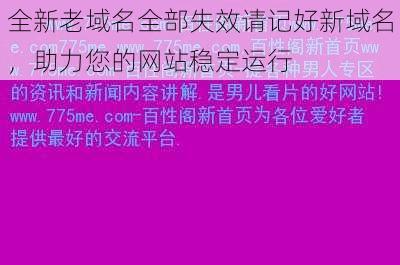 全新老域名全部失效请记好新域名，助力您的网站稳定运行