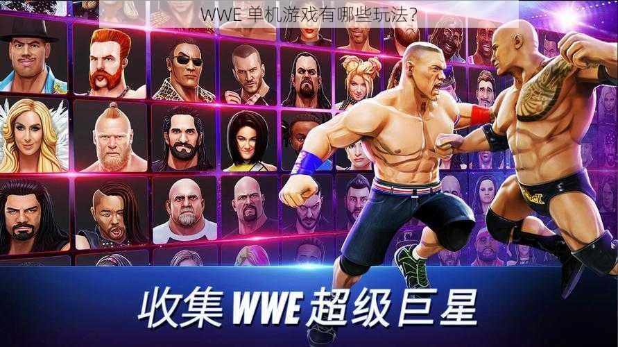 WWE 单机游戏有哪些玩法？