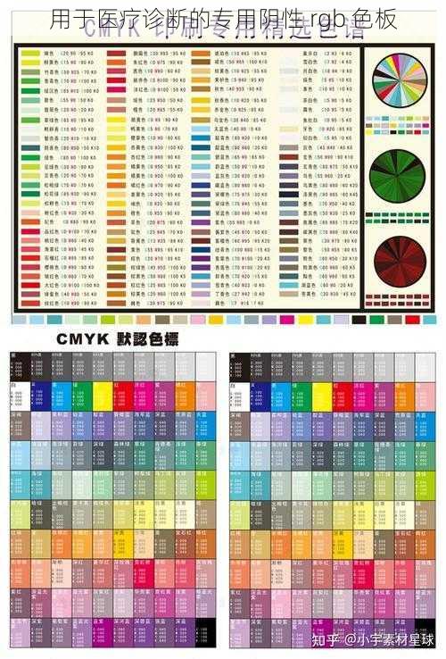 用于医疗诊断的专用阴性 rgb 色板