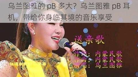 乌兰图雅的 pB 多大？乌兰图雅 pB 耳机，带给你身临其境的音乐享受