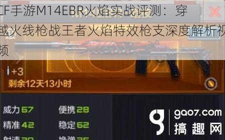 CF手游M14EBR火焰实战评测：穿越火线枪战王者火焰特效枪支深度解析视频