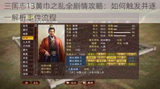 三国志13黄巾之乱全剧情攻略：如何触发并逐一解析事件流程