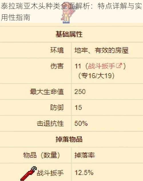 泰拉瑞亚木头种类全面解析：特点详解与实用性指南