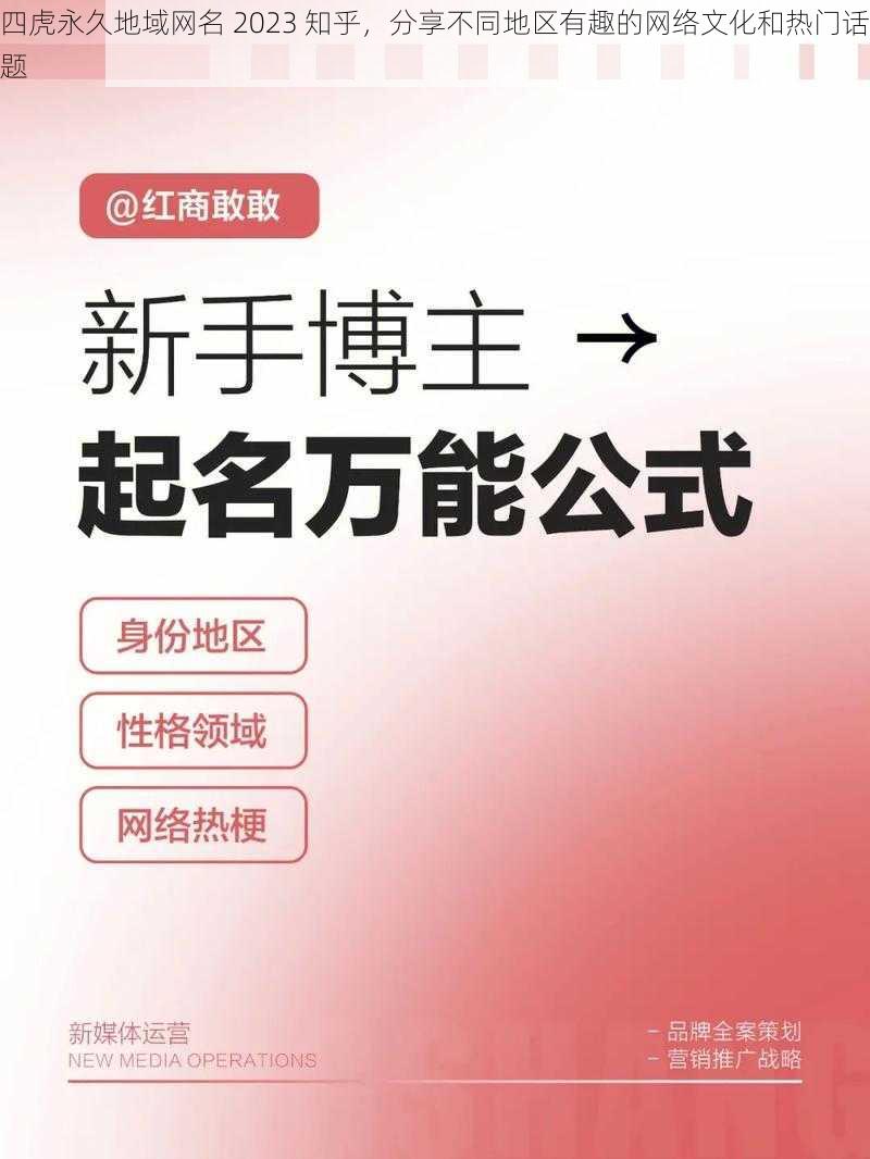 四虎永久地域网名 2023 知乎，分享不同地区有趣的网络文化和热门话题