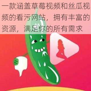 一款涵盖草莓视频和丝瓜视频的看污网站，拥有丰富的资源，满足你的所有需求