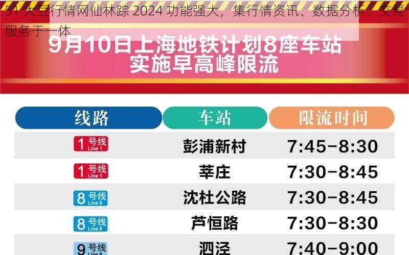 51 大豆行情网仙林踪 2024 功能强大，集行情资讯、数据分析、交易服务于一体