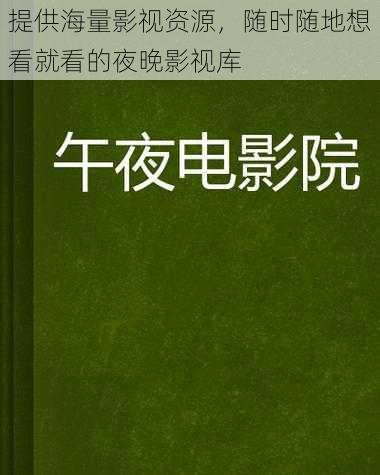 提供海量影视资源，随时随地想看就看的夜晚影视库