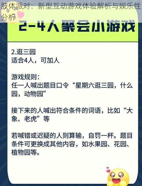 肢体派对：新型互动游戏体验解析与娱乐性分析