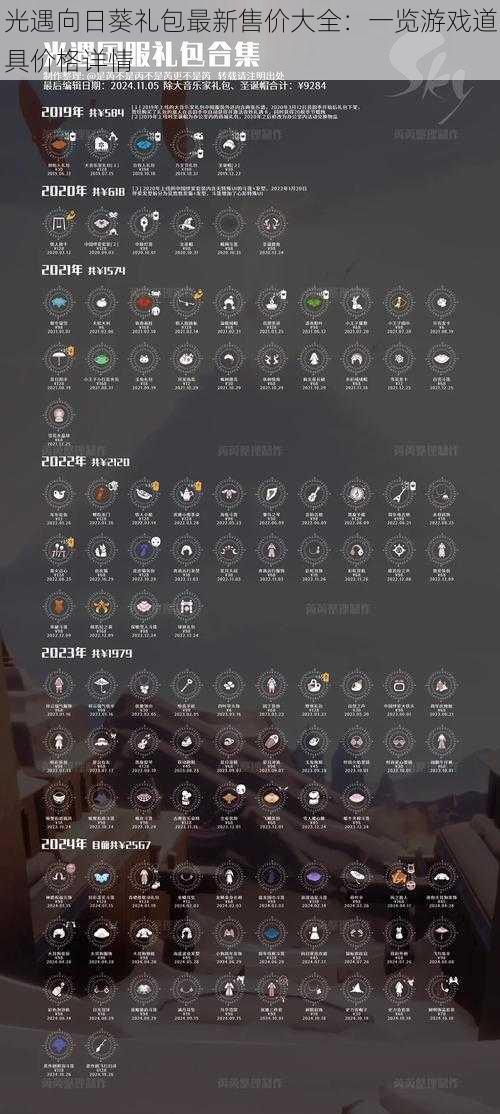 光遇向日葵礼包最新售价大全：一览游戏道具价格详情