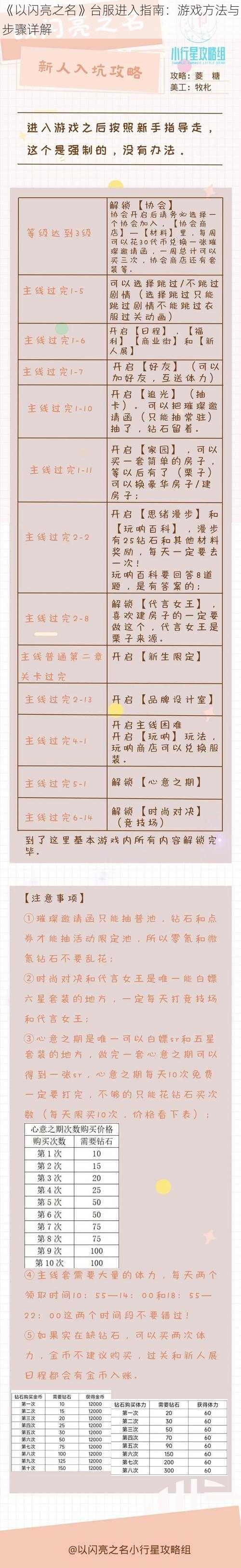 《以闪亮之名》台服进入指南：游戏方法与步骤详解