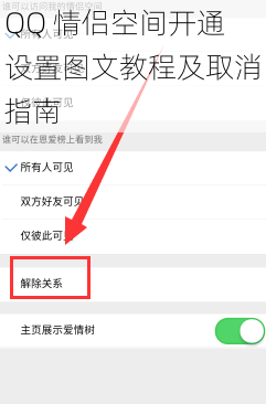 QQ 情侣空间开通设置图文教程及取消指南