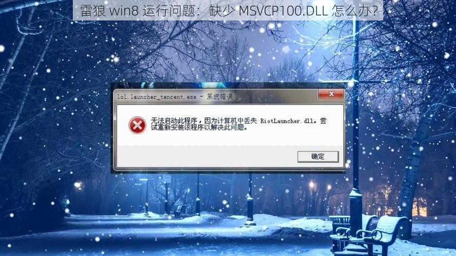 雷狼 win8 运行问题：缺少 MSVCP100.DLL 怎么办？