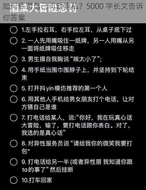 如何惩罚自己可动隐私？5000 字长文告诉你答案