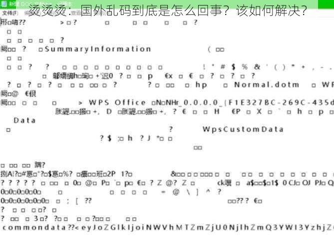 烫烫烫：国外乱码到底是怎么回事？该如何解决？