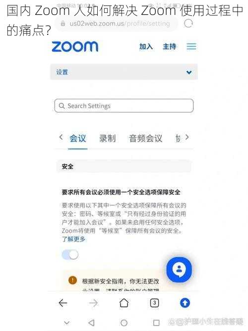 国内 Zoom 人如何解决 Zoom 使用过程中的痛点？