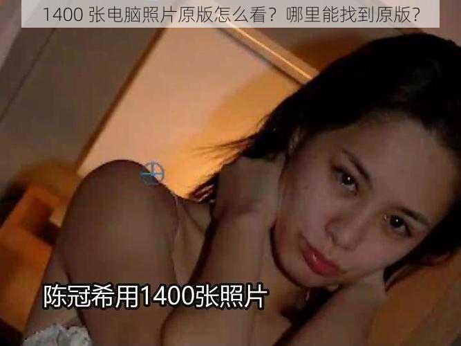 1400 张电脑照片原版怎么看？哪里能找到原版？