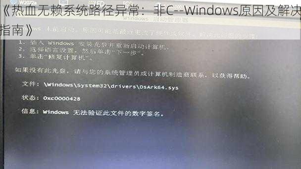 《热血无赖系统路径异常：非C--Windows原因及解决指南》