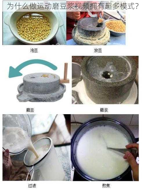 为什么做运动磨豆浆视频拥有超多模式？