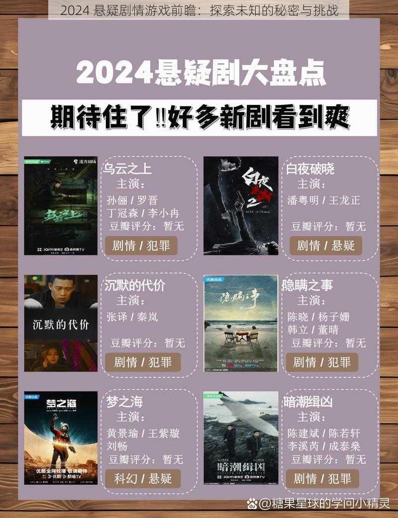 2024 悬疑剧情游戏前瞻：探索未知的秘密与挑战