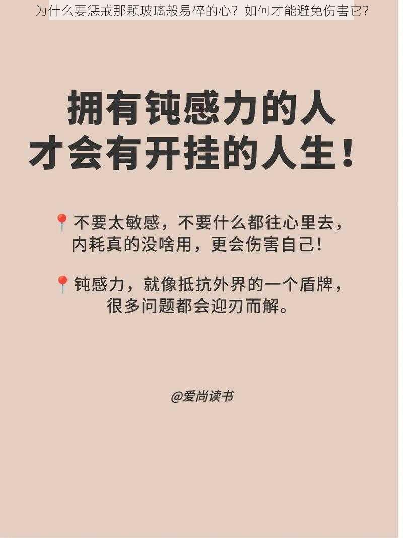 为什么要惩戒那颗玻璃般易碎的心？如何才能避免伤害它？