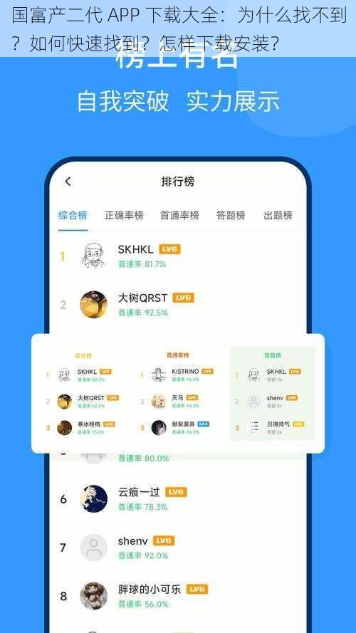 国富产二代 APP 下载大全：为什么找不到？如何快速找到？怎样下载安装？