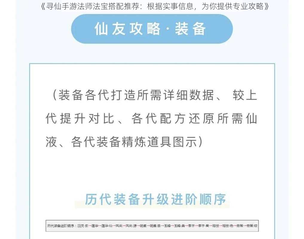 《寻仙手游法师法宝搭配推荐：根据实事信息，为你提供专业攻略》