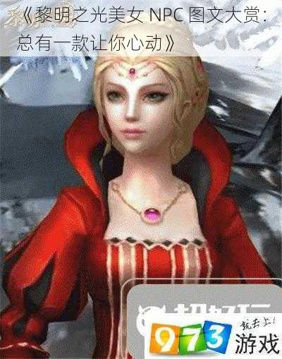 《黎明之光美女 NPC 图文大赏：总有一款让你心动》