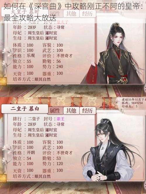 如何在《深宫曲》中攻略刚正不阿的皇帝：最全攻略大放送