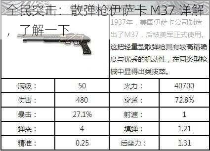 全民突击：散弹枪伊萨卡 M37 详解，了解一下